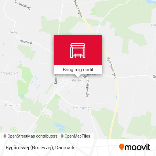 Bygårdsvej (Ørslevvej) kort