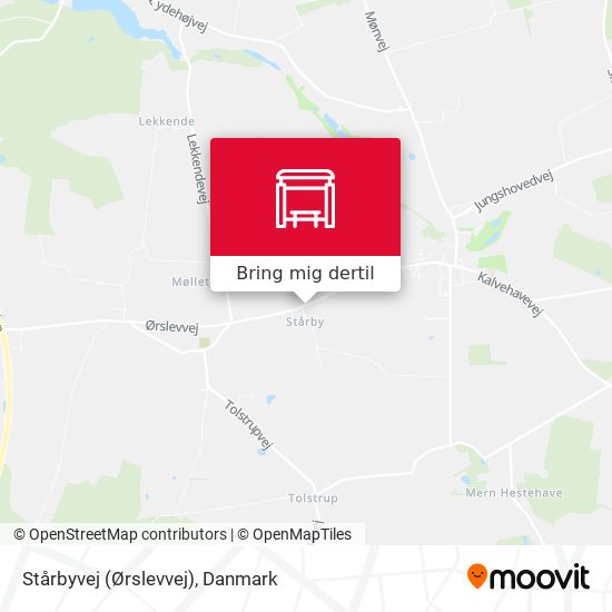Stårbyvej (Ørslevvej) kort