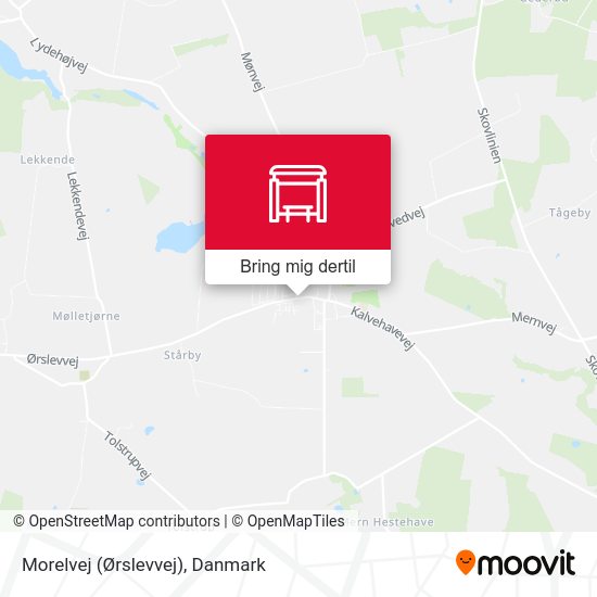 Morelvej (Ørslevvej) kort