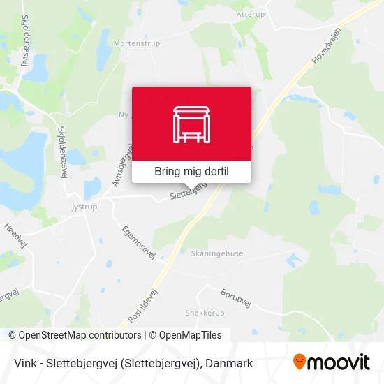 Vink - Slettebjergvej kort