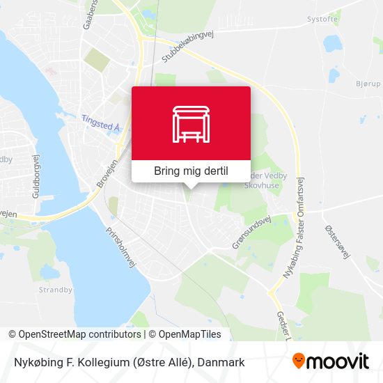 Nykøbing F. Kollegium (Østre Allé) kort
