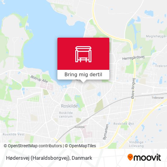 Vej til Hødersvej (Haraldsborgvej) i Roskilde Bus eller Jernbane?