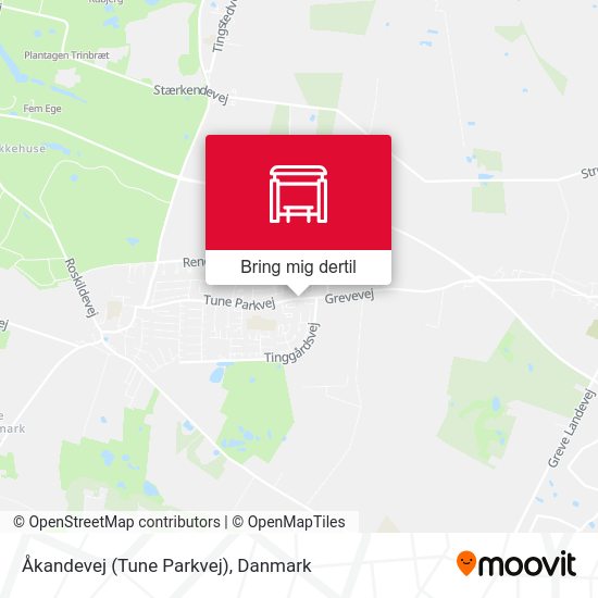 Åkandevej (Tune Parkvej) kort
