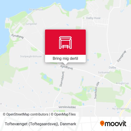 Toftevænget (Toftegaardsvej) kort