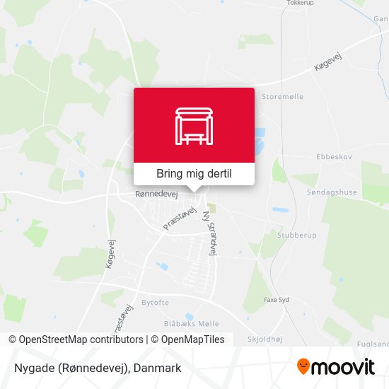 Nygade (Rønnedevej) kort