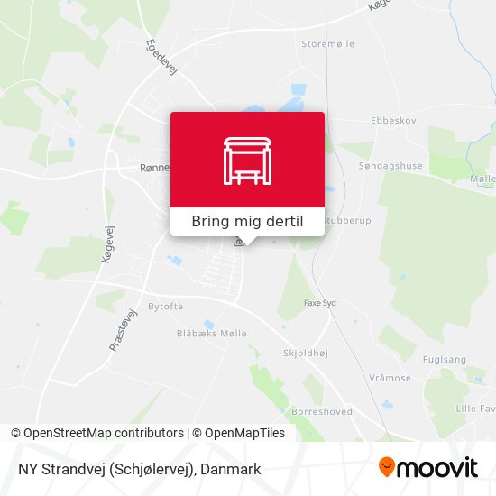 NY Strandvej (Schjølervej) kort