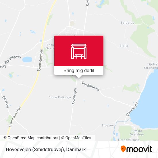 Hovedvejen (Smidstrupvej) kort