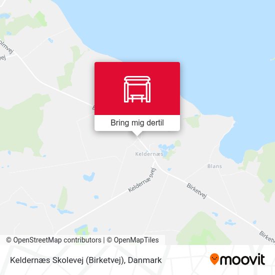 Keldernæs Skolevej (Birketvej) kort