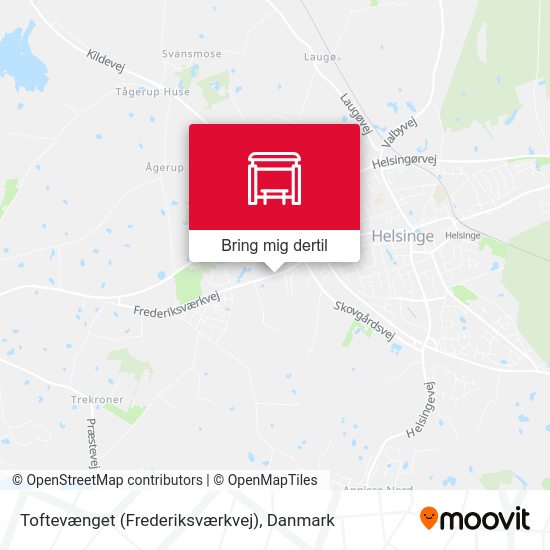 Toftevænget (Frederiksværkvej) kort