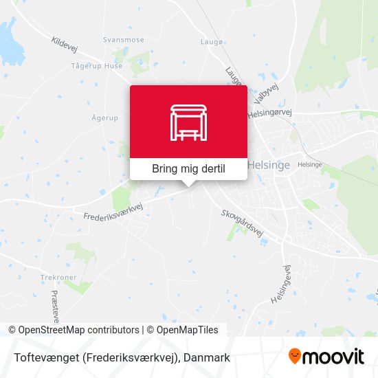 Toftevænget (Frederiksværkvej) kort