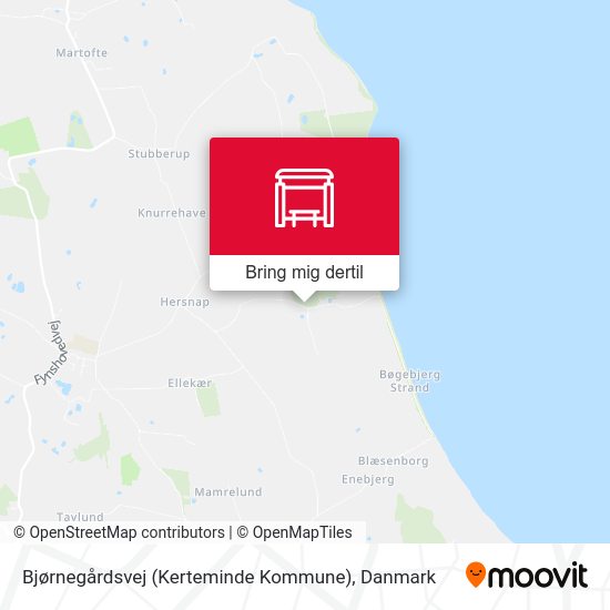 Bjørnegårdsvej (Kerteminde Kommune) kort
