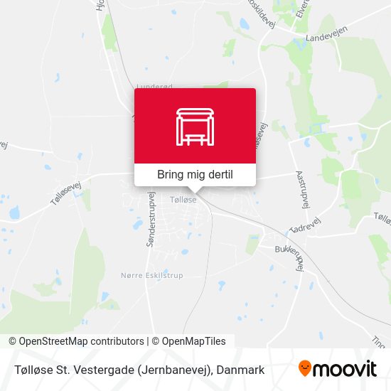 Tølløse St. Vestergade (Jernbanevej) kort