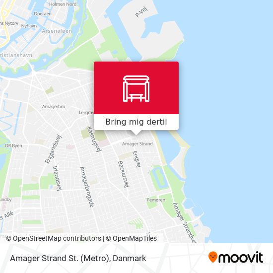 Amager Strand St. (Metro) kort