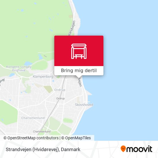 Strandvejen (Hvidørevej) kort