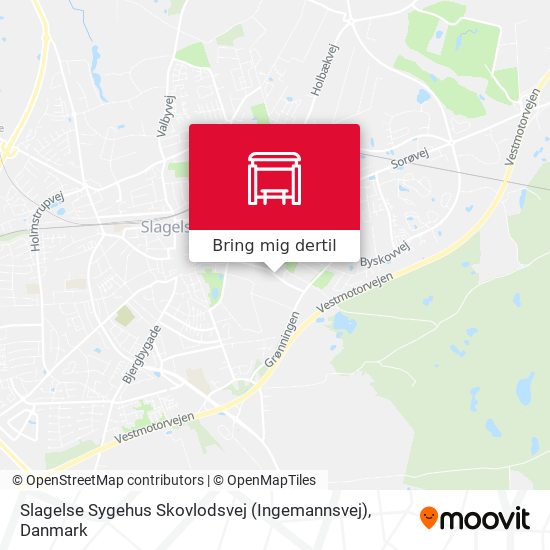 Slagelse Sygehus Skovlodsvej (Ingemannsvej) kort