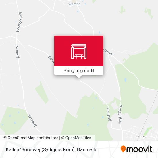 Køllen/Borupvej (Syddjurs Kom) kort