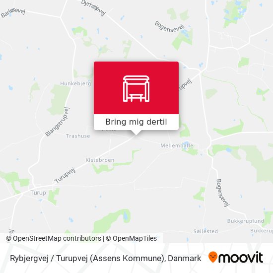 Rybjergvej / Turupvej (Assens Kommune) kort