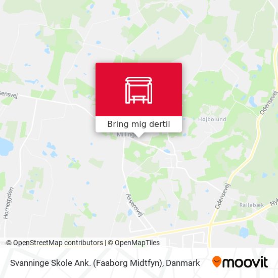 Svanninge Skole Ank. (Faaborg Midtfyn) kort