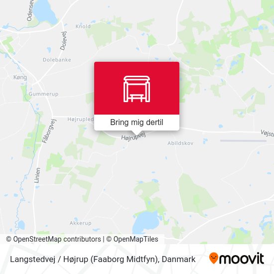 Langstedvej / Højrup (Faaborg Midtfyn) kort