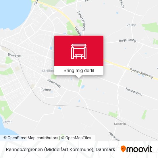 Rønnebærgrenen (Middelfart Kommune) kort