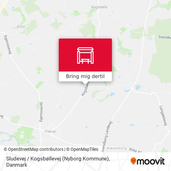 Sludevej / Kogsbøllevej (Nyborg Kommune) kort