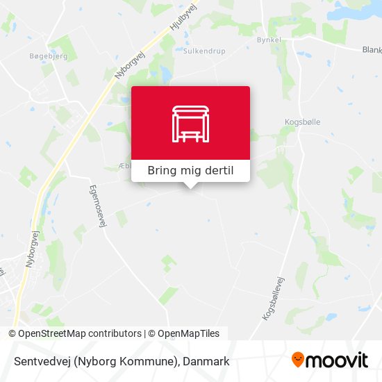 Sentvedvej (Nyborg Kommune) kort