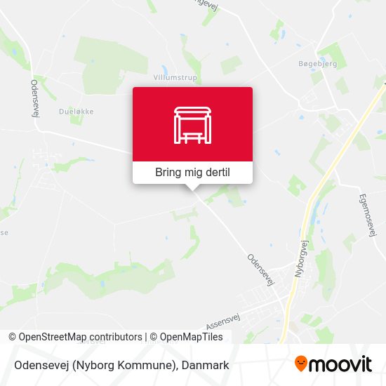 Odensevej (Nyborg Kommune) kort