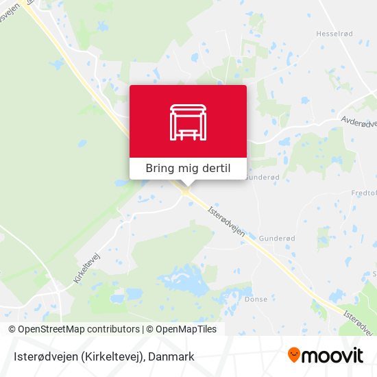 Isterødvejen (Kirkeltevej) kort