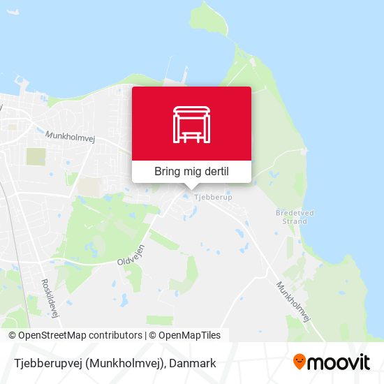 Tjebberupvej (Munkholmvej) kort