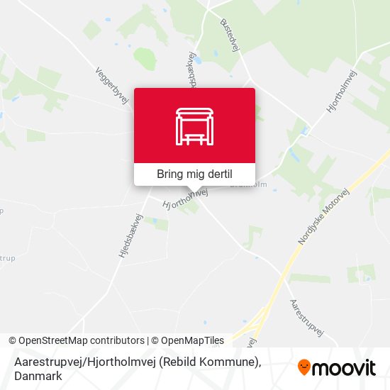 Aarestrupvej / Hjortholmvej (Rebild Kommune) kort