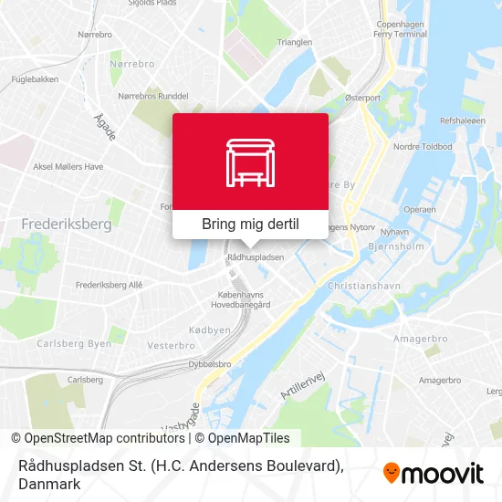 Rådhuspladsen St. (H.C. Andersens Boulevard) kort