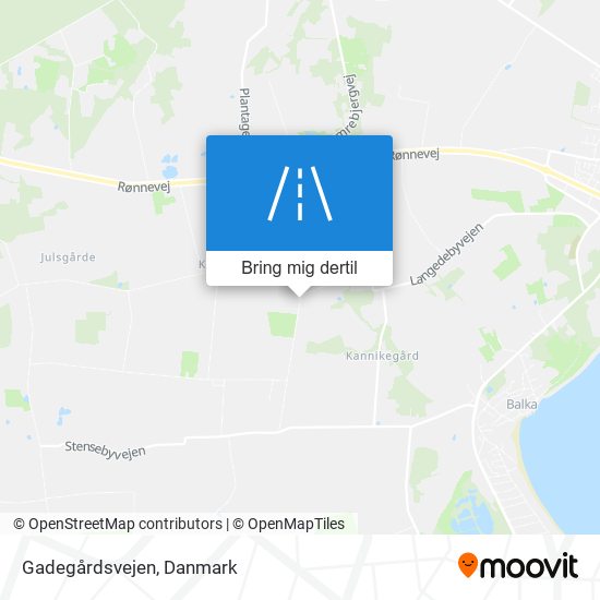 Gadegårdsvejen kort