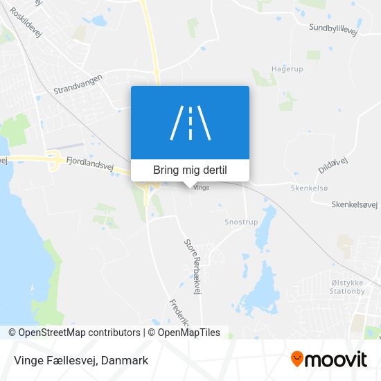 Vinge Fællesvej kort