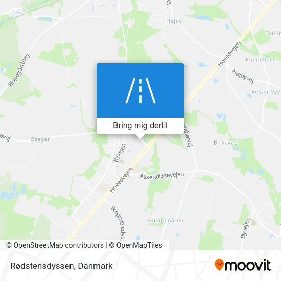 Rødstensdyssen kort