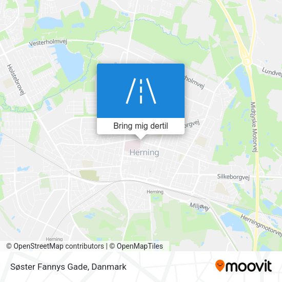 Søster Fannys Gade kort
