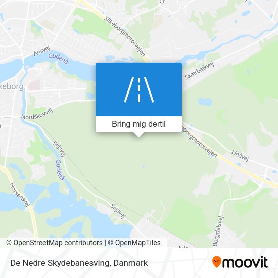 De Nedre Skydebanesving kort