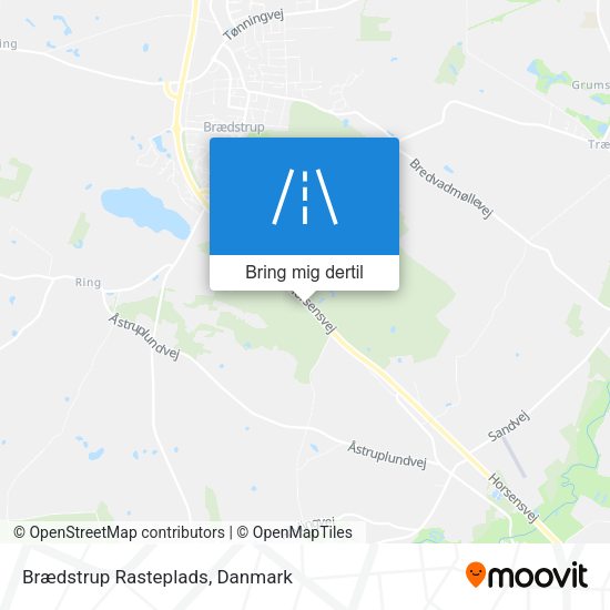 Brædstrup Rasteplads kort