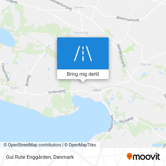 Gul Rute Enggården kort
