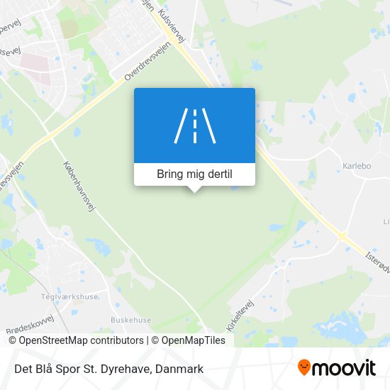 Det Blå Spor St. Dyrehave kort