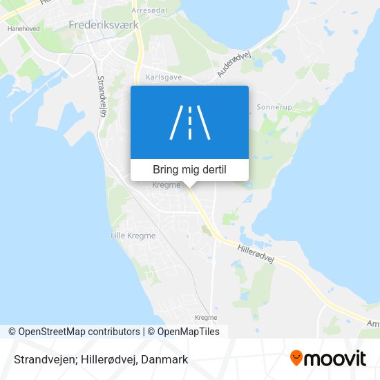Strandvejen; Hillerødvej kort