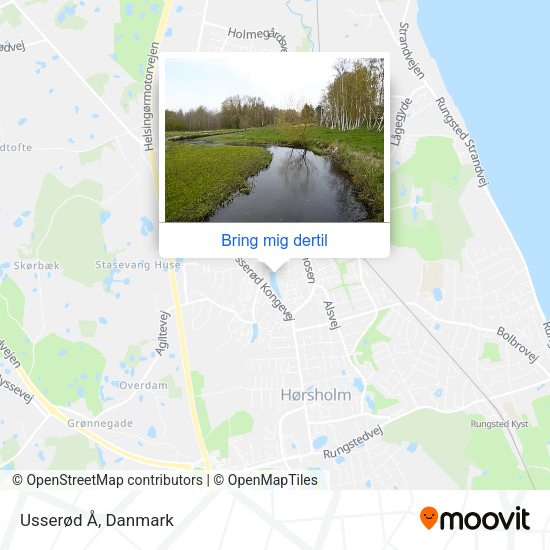 Usserød Å kort