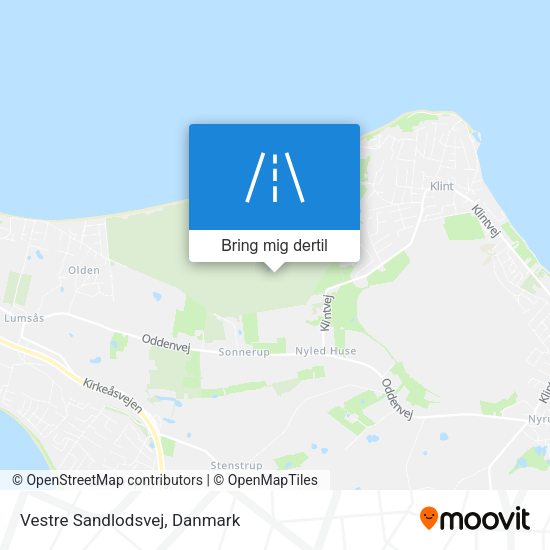Vestre Sandlodsvej kort