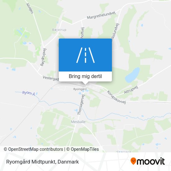Ryomgård Midtpunkt kort