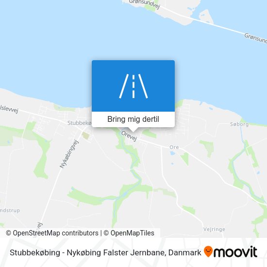 Stubbekøbing - Nykøbing Falster Jernbane kort