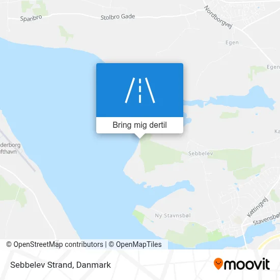 Sebbelev Strand kort