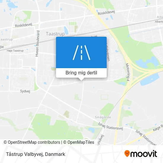 Tåstrup Valbyvej kort