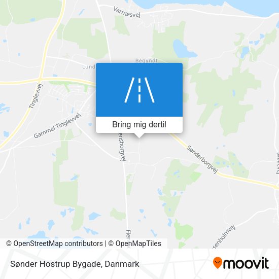 Sønder Hostrup Bygade kort