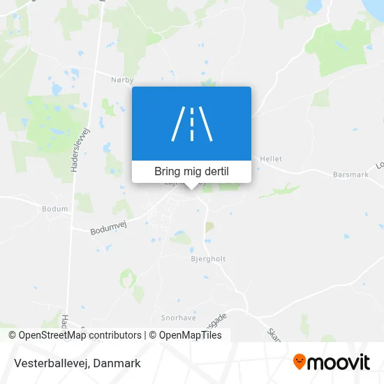 Vesterballevej kort