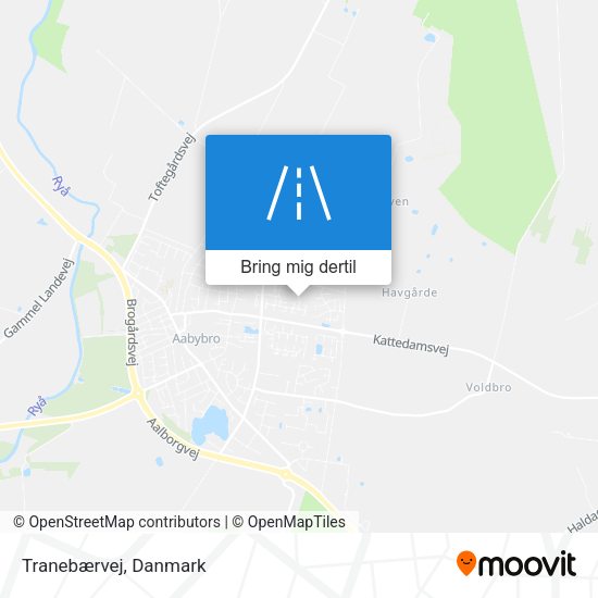 Tranebærvej kort