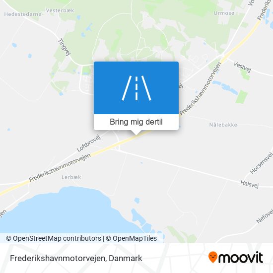 Frederikshavnmotorvejen kort